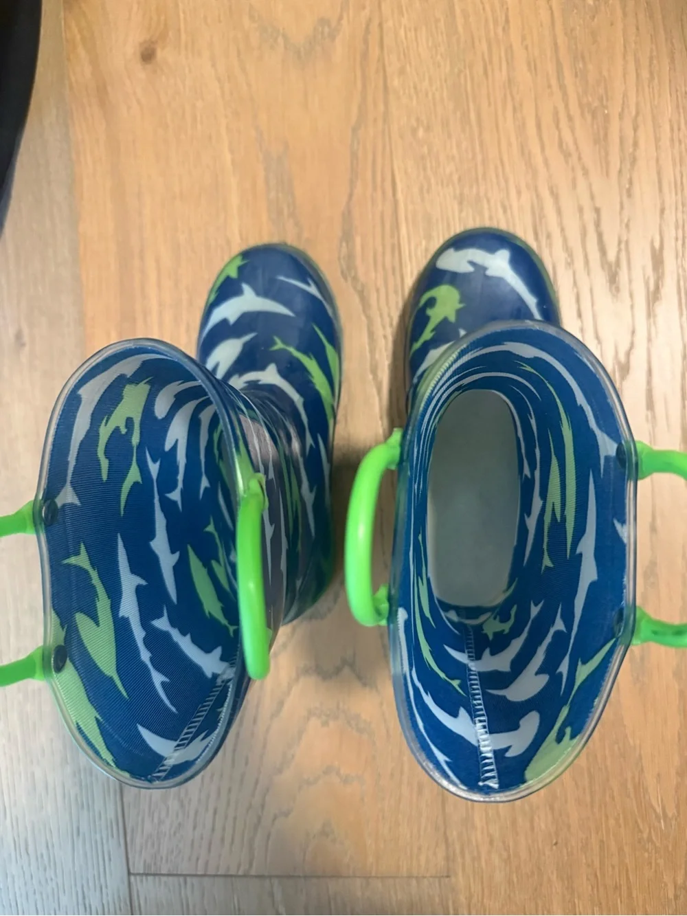 Rain boots - toddler size 11-  light up shark print